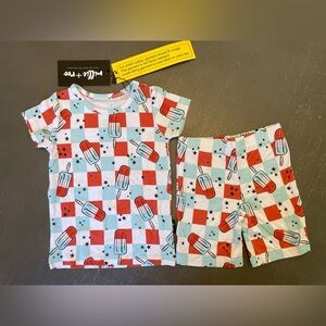 Millie + Roo Two Piece Bamboo Shortsleeve Set (NWT)